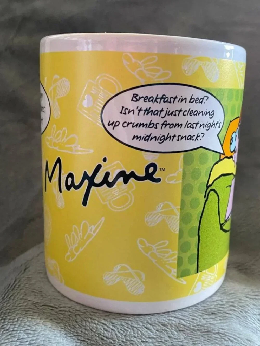 Hallmark Maxine Coffee Cup Mug Grouchy By Nature Breakfast in bed